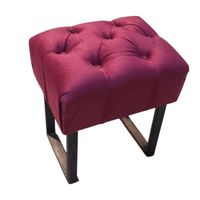 Banqueta Capitoné Burdeo Felpa Muebles Rimar
