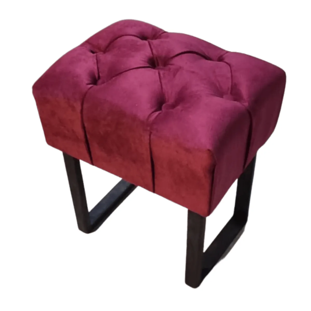 GENERICO - Banqueta Capitoné Burdeo Felpa Muebles Rimar