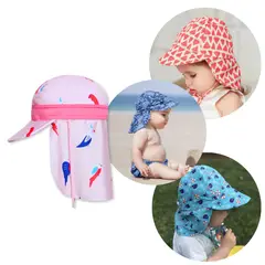 UTILISIMO - Gorro Largo Con Protección UV +50 Rosa aves Niña
