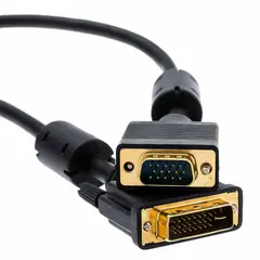 GEN - Cable Adaptador Video Dvi a Vga Analogo Pantalla RGB Monitor - Negro
