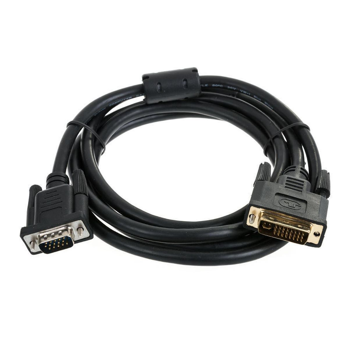 GEN - Cable Adaptador Video Dvi a Vga Analogo Pantalla RGB Monitor - Negro