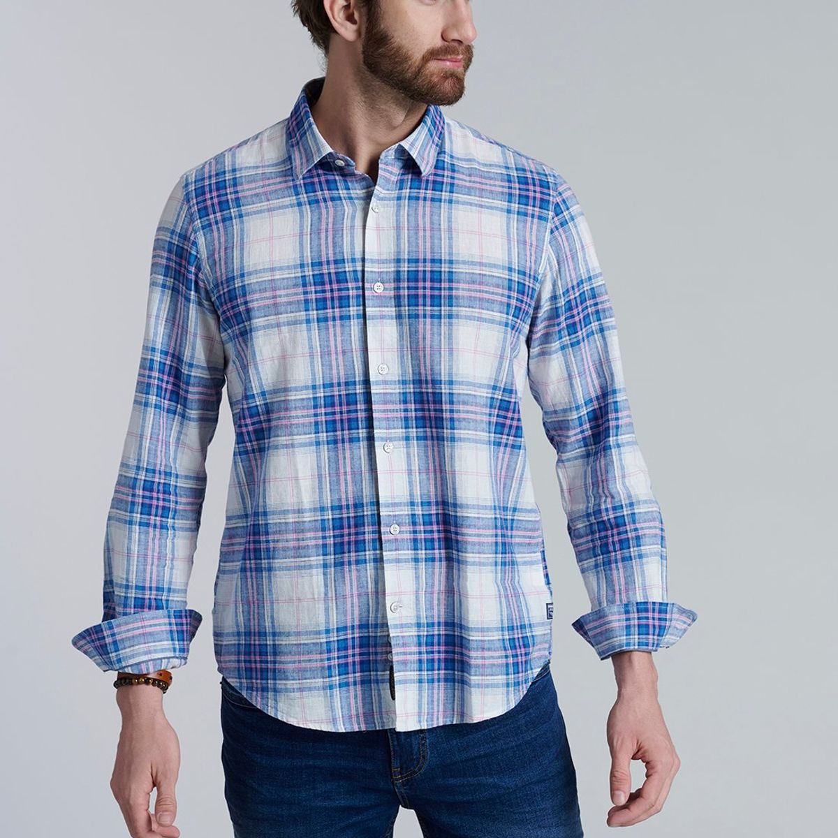 FEROUCH - Camisa Checkered Montana Fj Rosado Ferouch