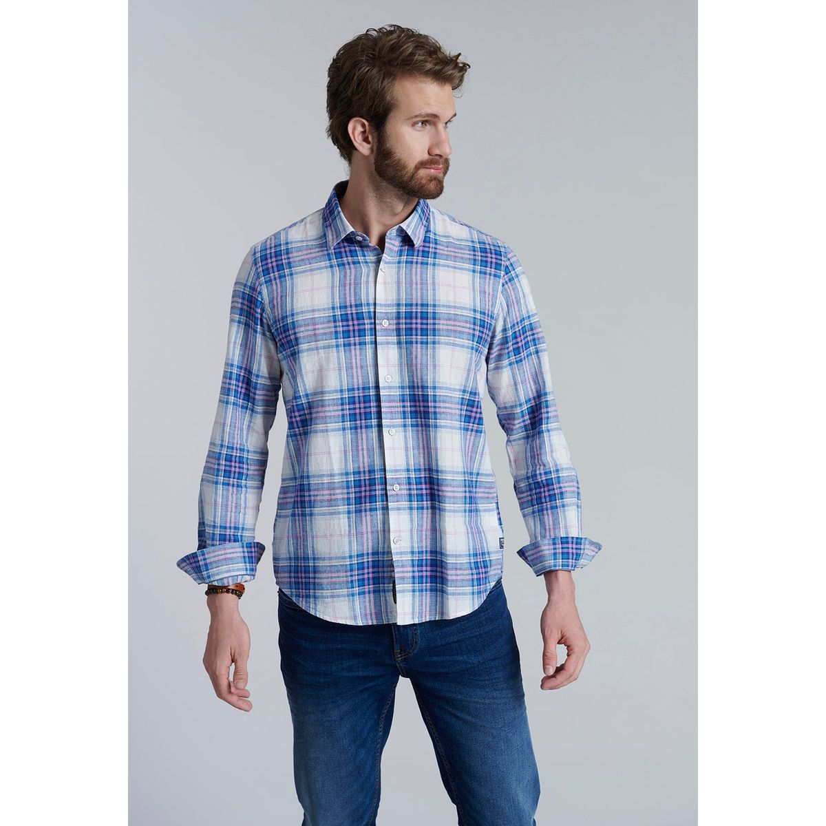 FEROUCH - Camisa Checkered Montana Fj Rosado Ferouch
