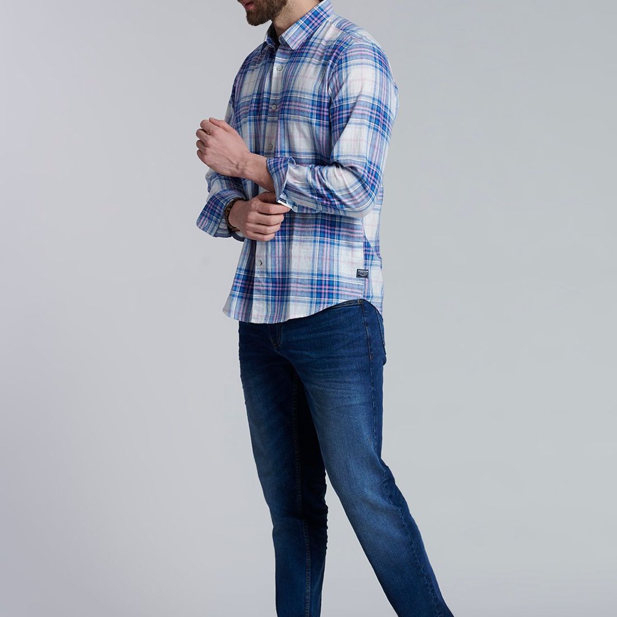 FEROUCH - Camisa Checkered Montana Fj Rosado Ferouch