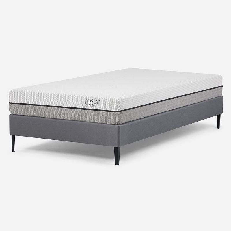 ROSEN - Cama Europea Pratta 1 Plaza Pata Acero 90 x 200 cm