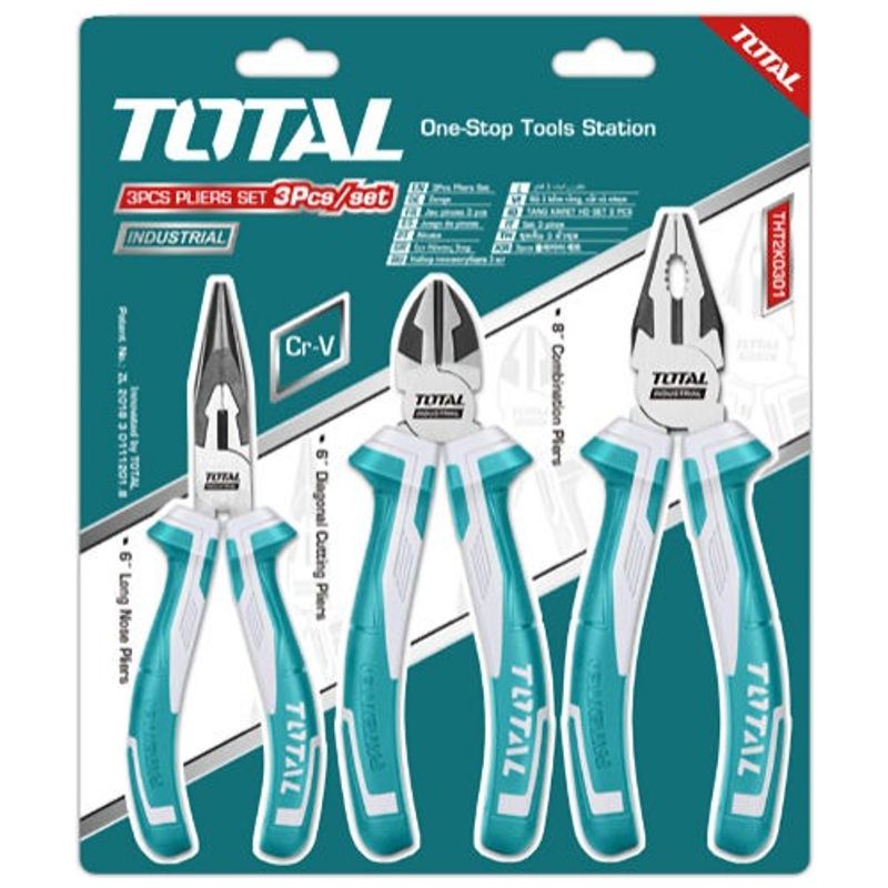 GENERICO - Alicates Set 3 Piezas Total Linea Profesional
