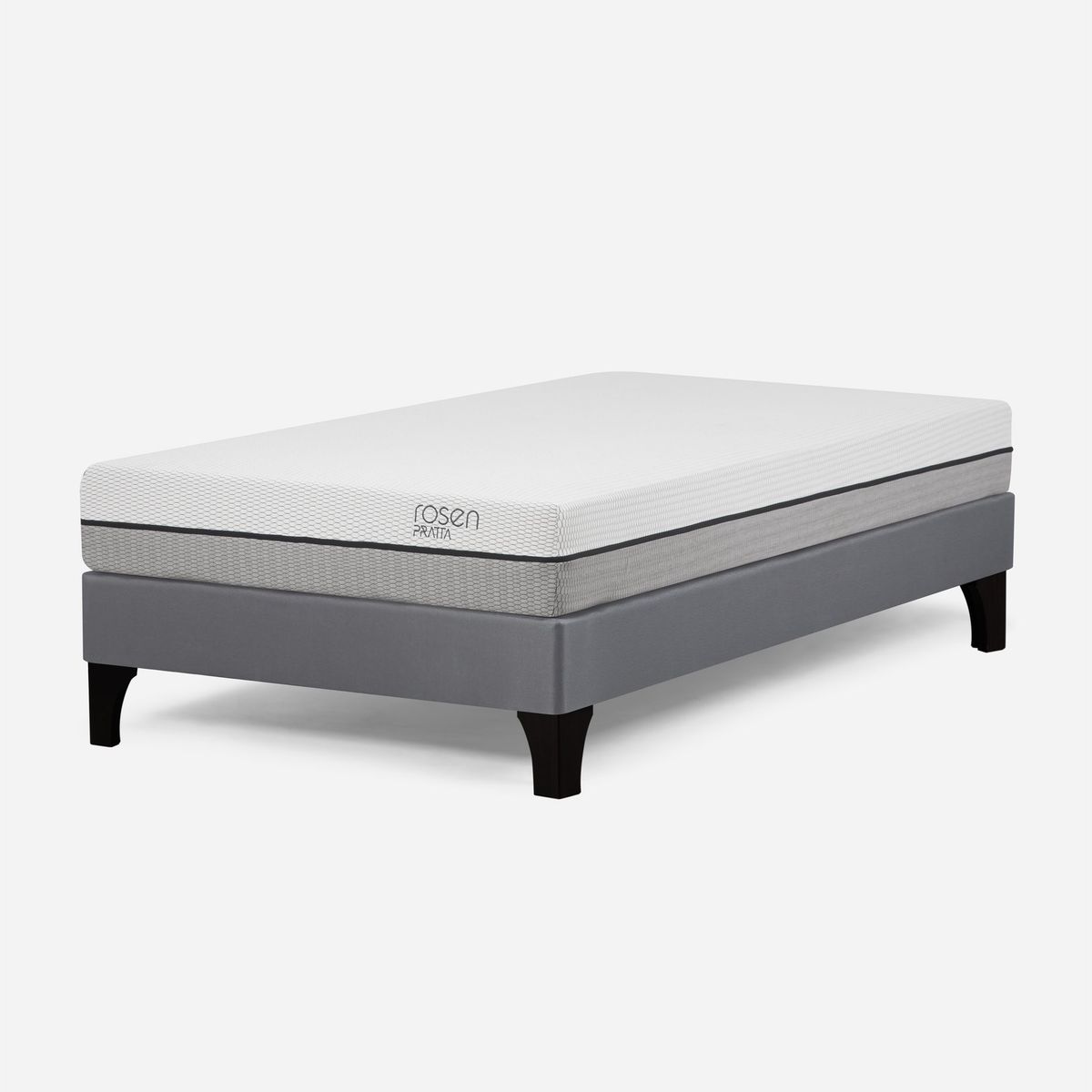 ROSEN - Cama Europea Pratta 1,5 Plazas Pata Madera 105x200 cm