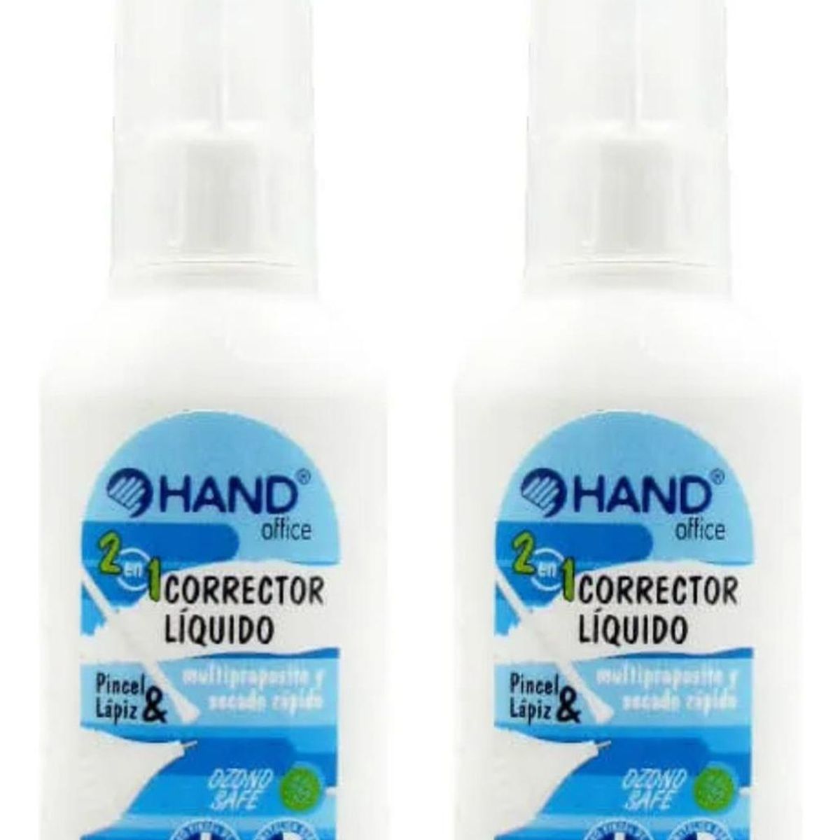 HAND - Corrector Liquido 2 En 1 10ml. Pincel Y Lapiz. 2 Unid. Hand