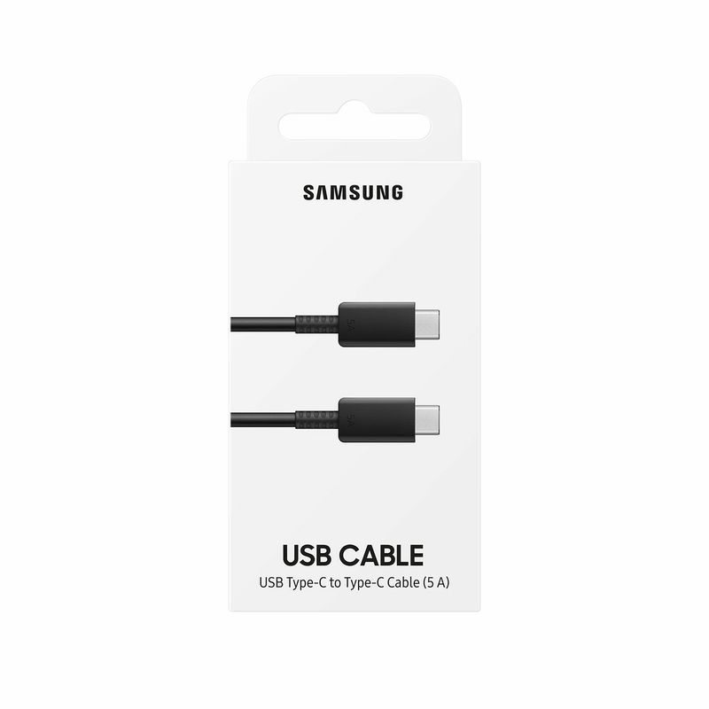 GENERICO - Cable Samsung Tipo-C A Tipo-C 5A  Negro Alternativo