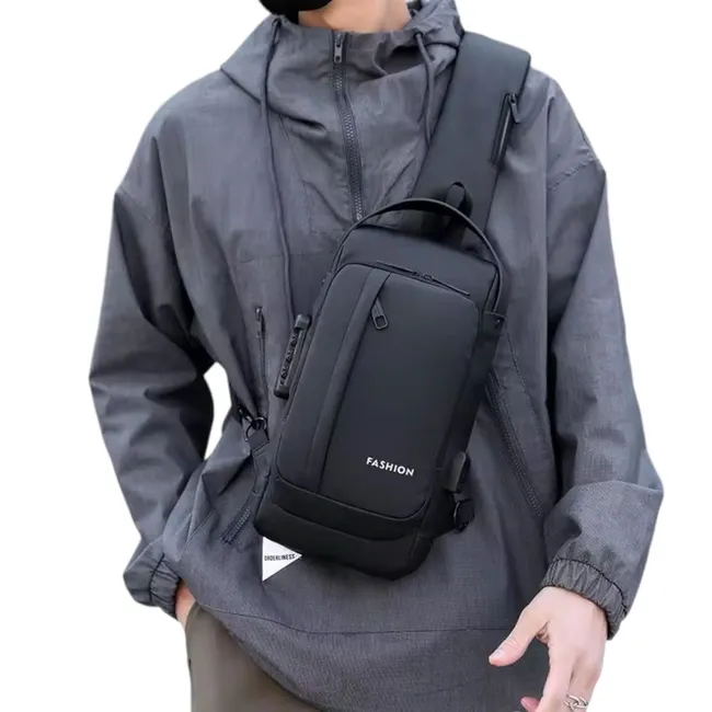 GENERICO - Bolso De Pecho Antirrobo Para Hombre y Mujer Bandolera De Carga USB