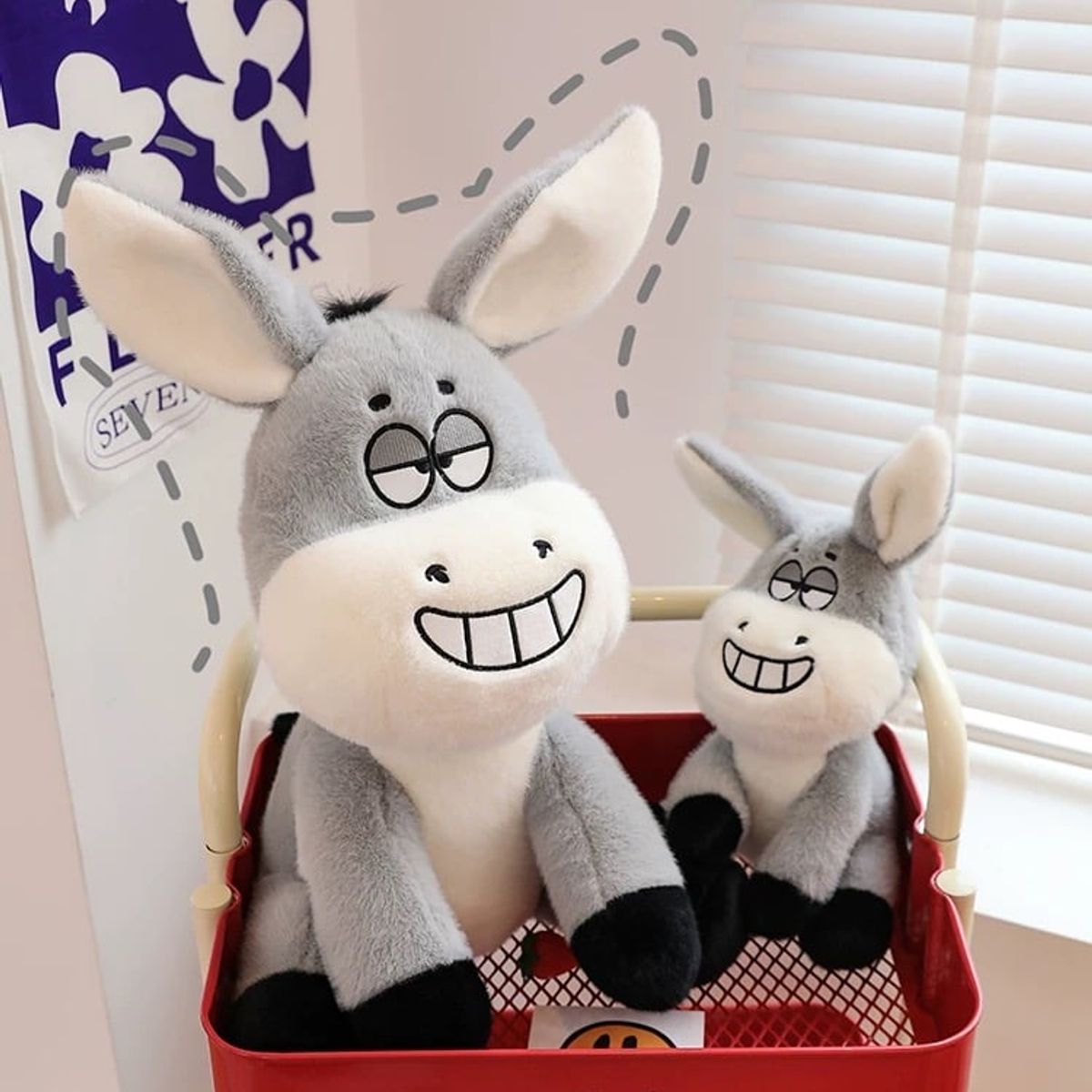 GENERICO - Encantador Juguete de Burro de Peluche Súper Lindo 45cm