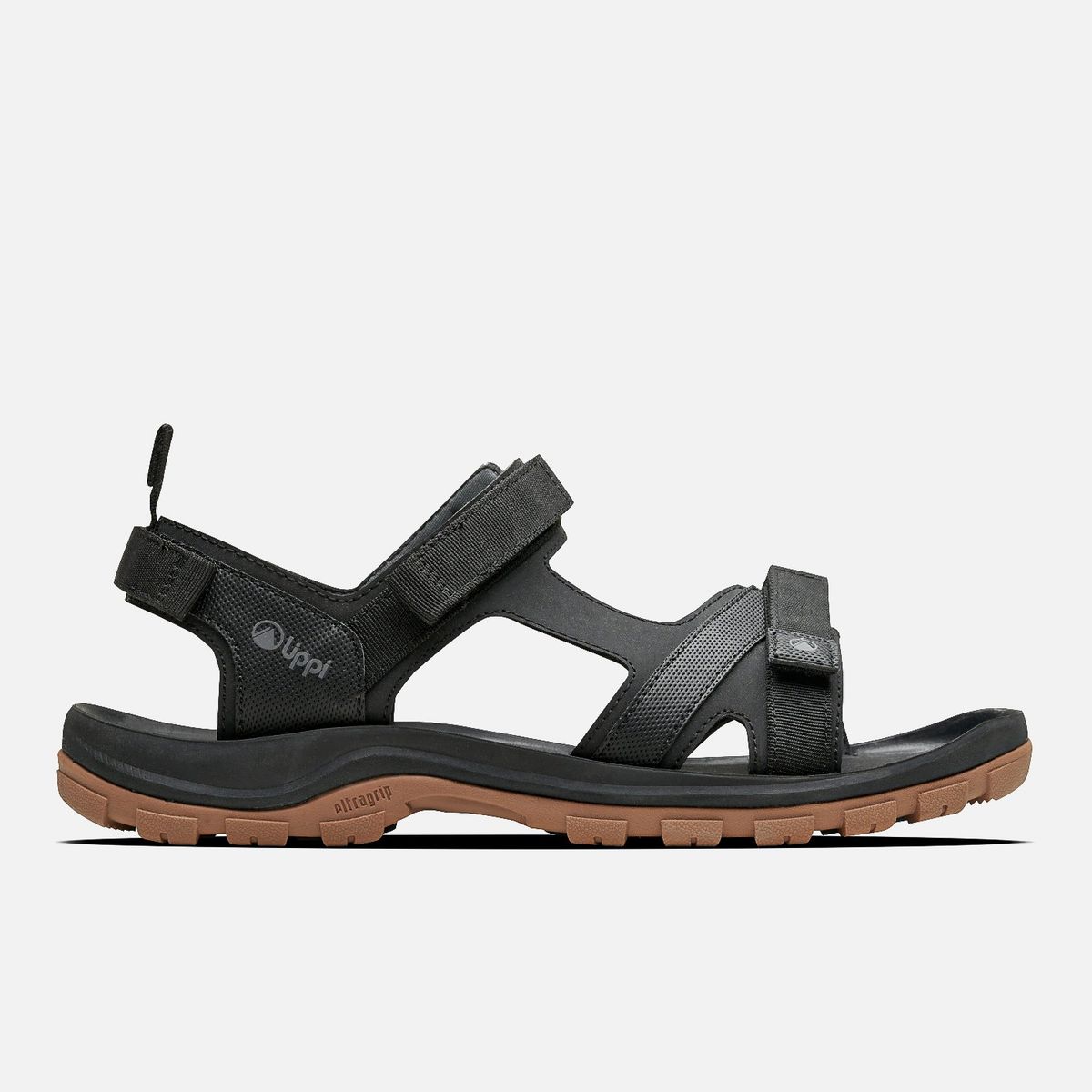 LIPPI - Sandalia Hombre Go Out Negro / Goma Lippi