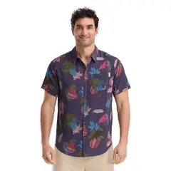PANAMA JACK - Camisa Guayabera Hombre Azul