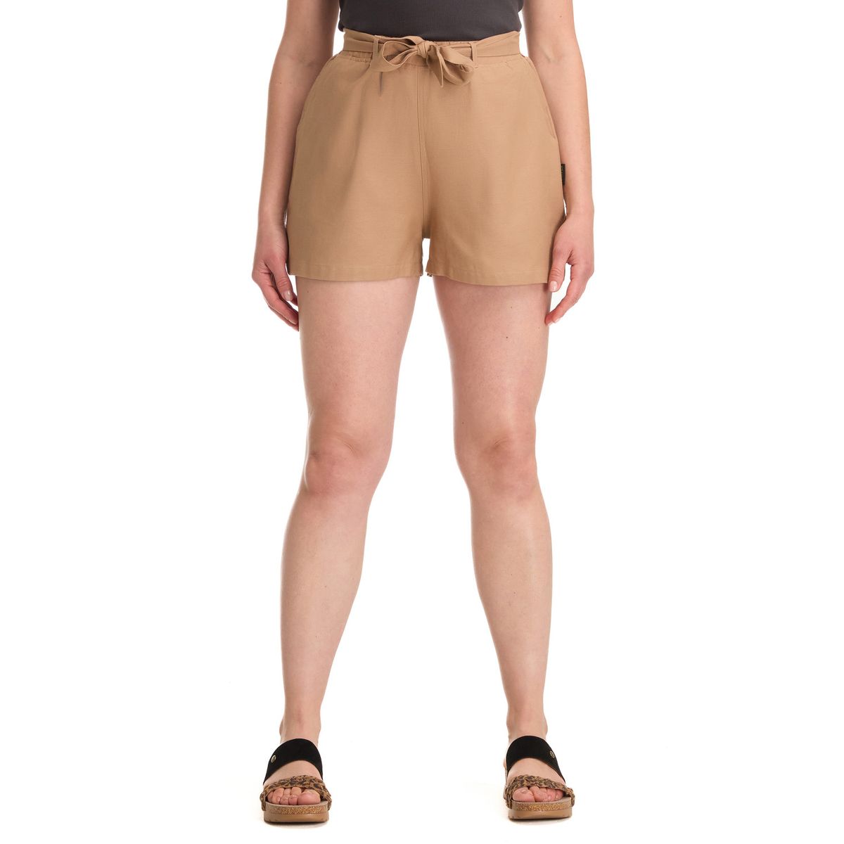 PANAMA JACK - Short Lino Mujer Beige Panama Jack