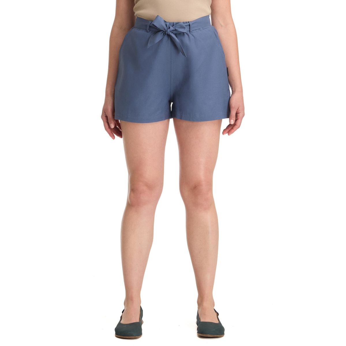 PANAMA JACK - Short Lino Mujer Azul Panama Jack