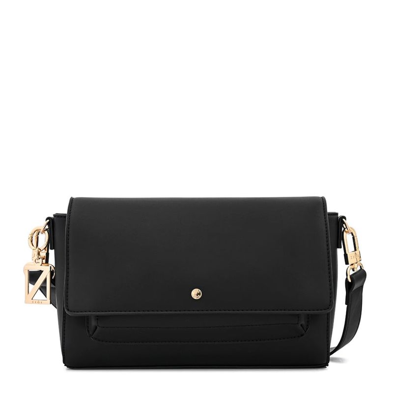 ZIOL - Cartera bandolera con tapa pequeña indara negro