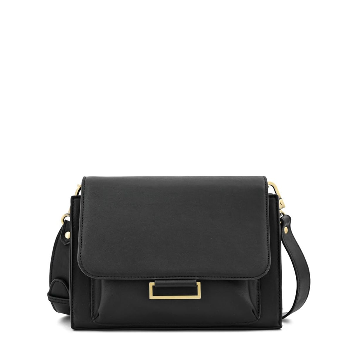 ZIOL - Cartera bandolera con tapa pequeña tesea negro especial