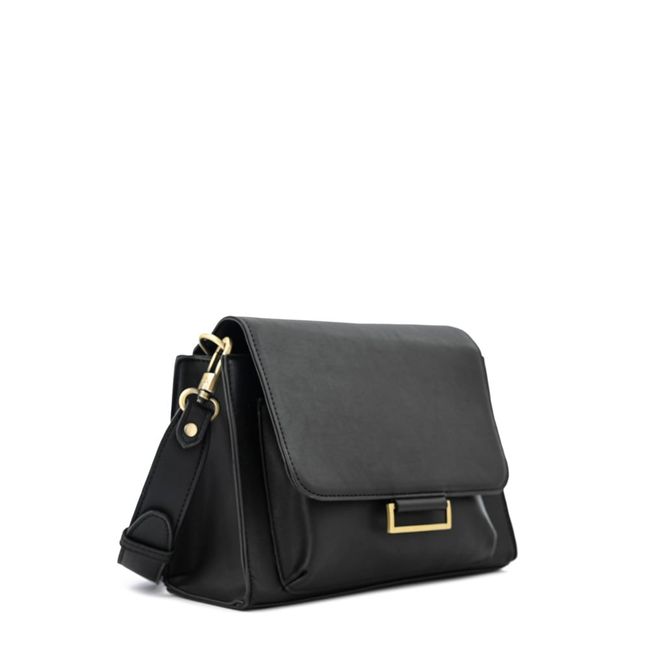 ZIOL - Cartera bandolera con tapa pequeña tesea negro especial