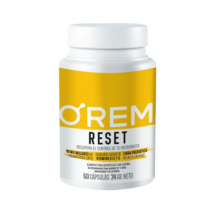 NUP - Probiótico Orem Reset + Cafeína + Vitaminas 60 Cap Nup NUP