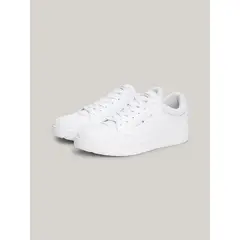 TOMMY HILFIGER - Zapatillas Essential De Cuero Blanco