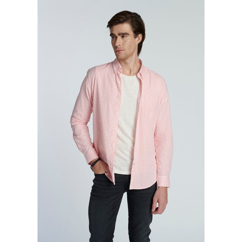 NEW MAN - Camisa Versailles Naranjo New Man