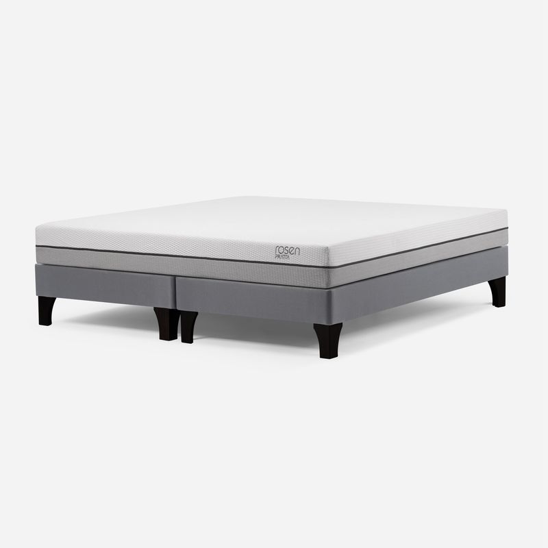 ROSEN - Cama Europea Pratta 2 Plazas Pata Madera 150 x 200 cm