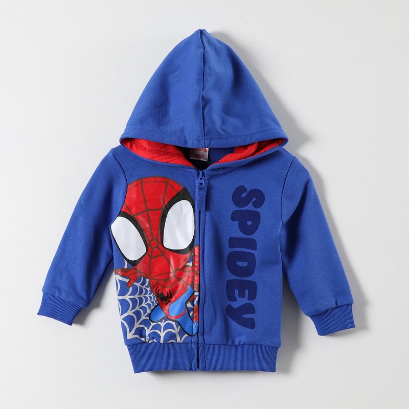 MARVEL - Poleron Niño Cara Spidey Azulino Marvel