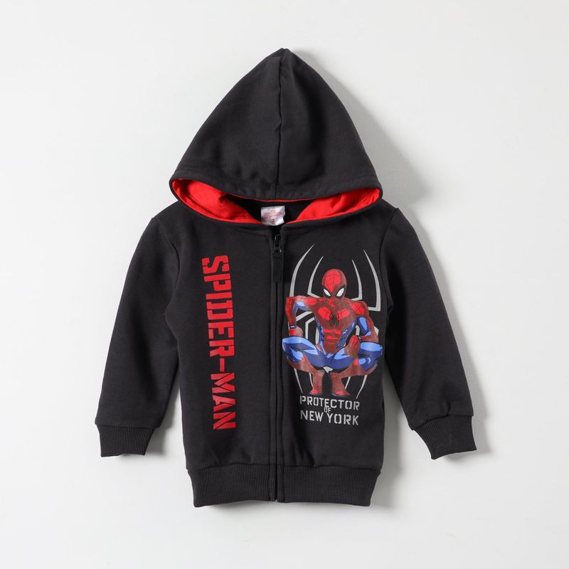MARVEL - Poleron Niño Protector New y Spiderman Negro Marvel