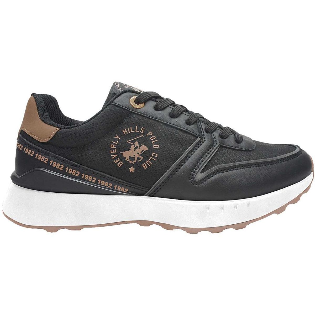 BEVERLY HILLS POLO CLUB - Zapatilla Hombre Negro Beige Zane Beverly Hills Polo Club