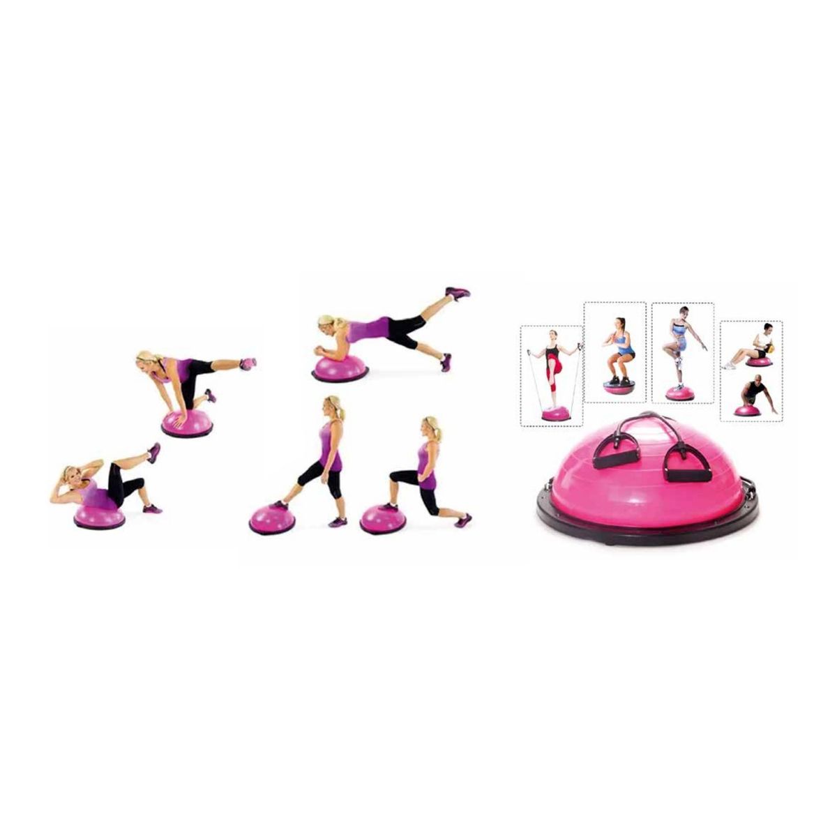 GENERICO - Balón Entrenador De Balance Bosu Ball Diámetro 58cm - SC