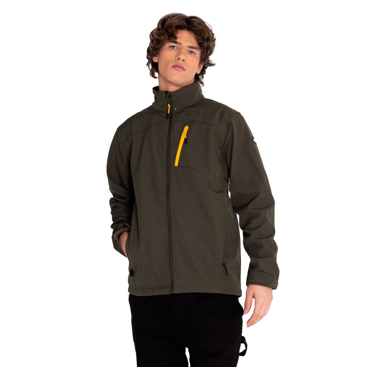 CAT - Chaqueta Hombre Essential Softshell Verde CAT