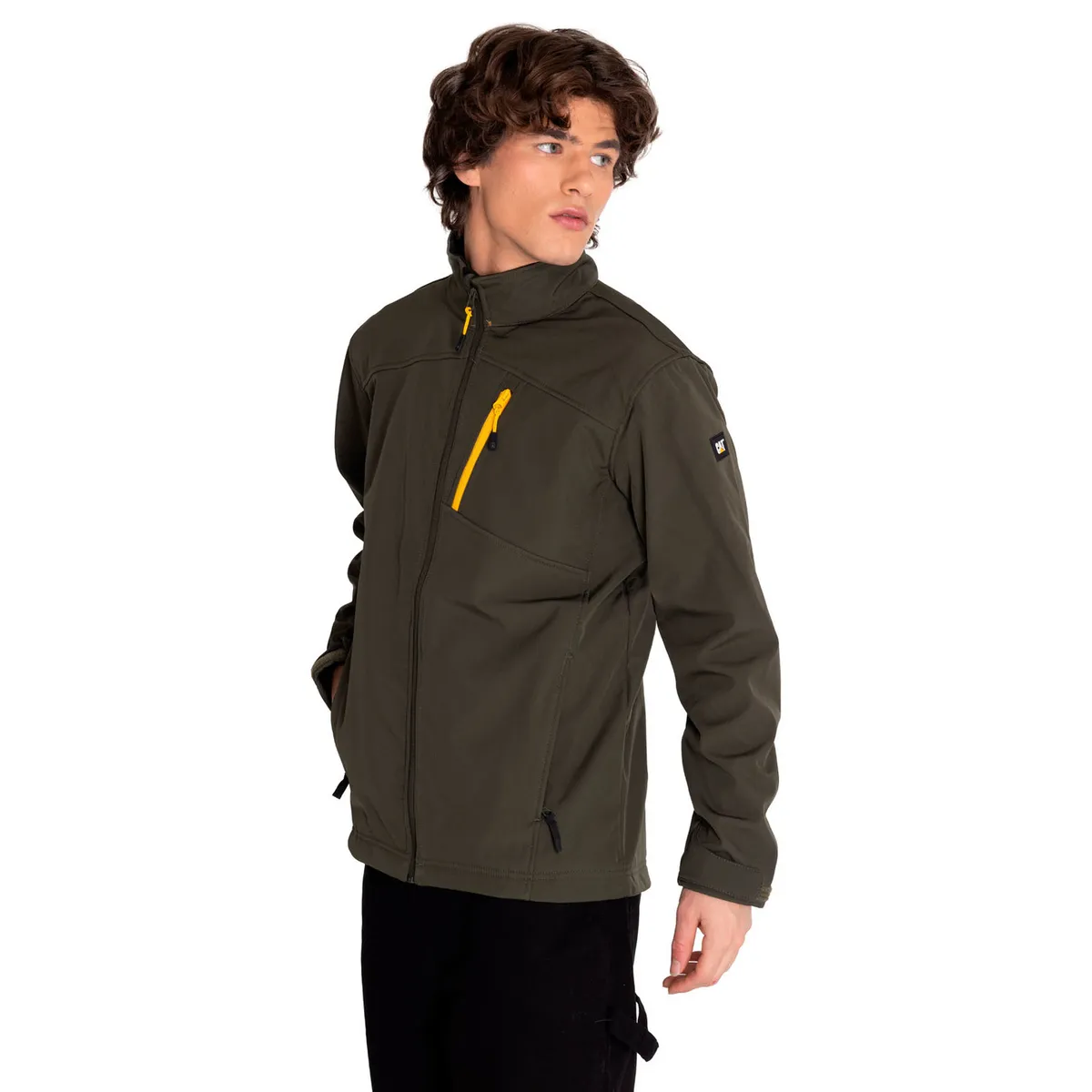 CAT - Chaqueta Hombre Essential Softshell Verde CAT