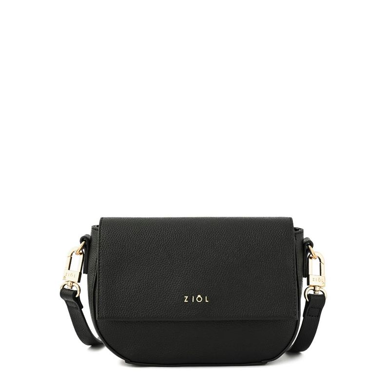ZIOL - Cartera bandolera con tapa pequeña callie negro especial