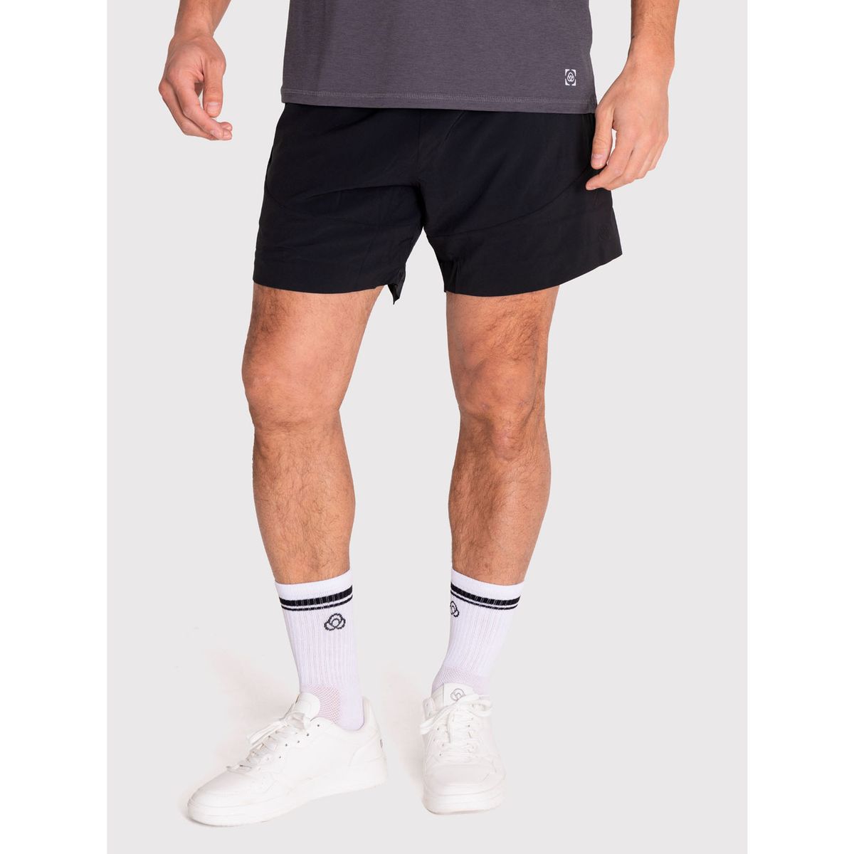 BSOUL - Short deportivo Hombre 2-en-1 Negro BSOUL
