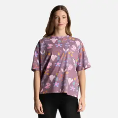 HAKA HONU - Polera Mujer Botanica Print Morado