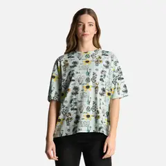 HAKA HONU - Polera Mujer Botanica Print Jade