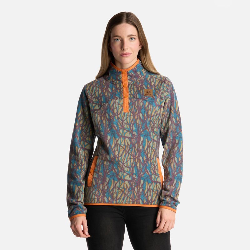HAKA HONU - Polerón Mujer Tokerau Print Jade Haka Honu.-