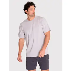 BSOUL - Polera deportiva Hombre Printed TShirt Gris Claro