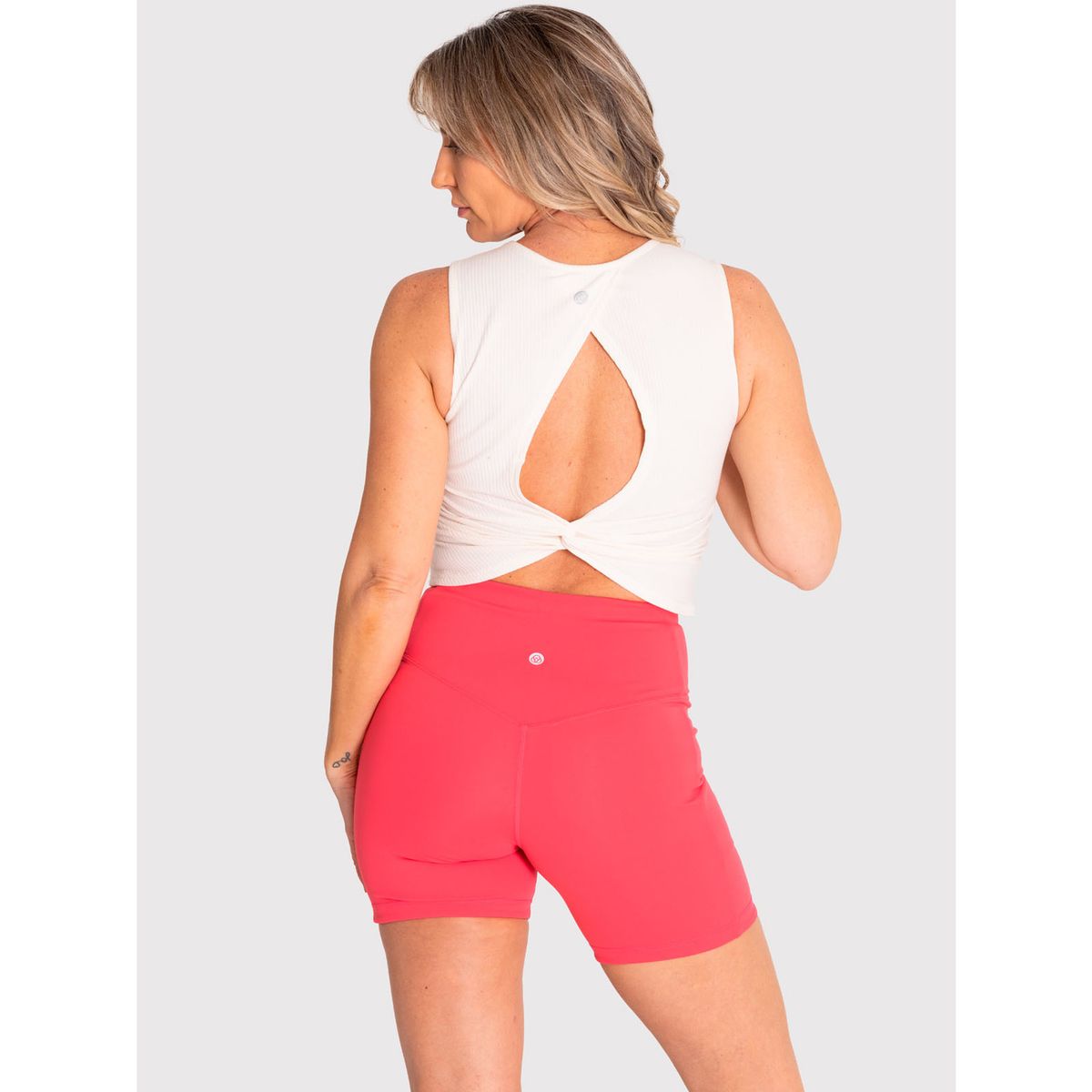 BSOUL - Polera deportiva Mujer Tank Rib Blanca BSOUL