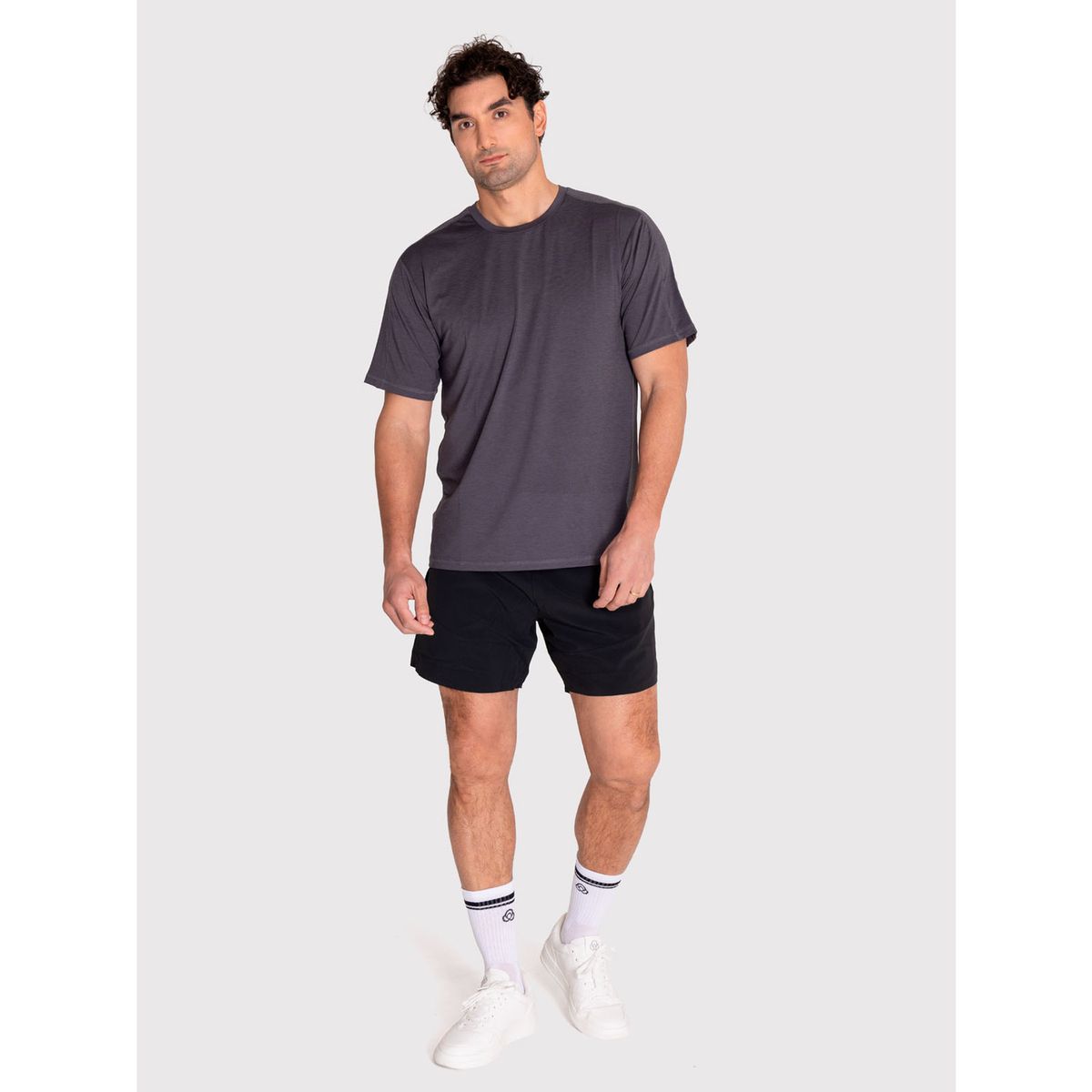 BSOUL - Polera deportiva Hombre Train Shirt Gris Oscuro BSOUL