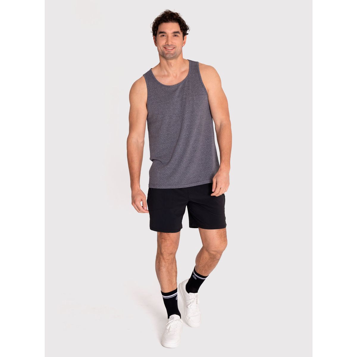 BSOUL - Polera deportiva Hombre Training Vest Gris Oscuro BSOUL