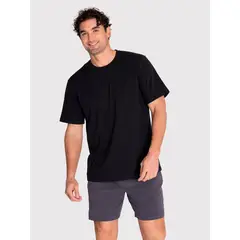 BSOUL - Polera deportiva Hombre Printed T-Shirt Negro