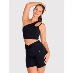 BSOUL - Peto asimétrico Mujer One Shoulder Negro