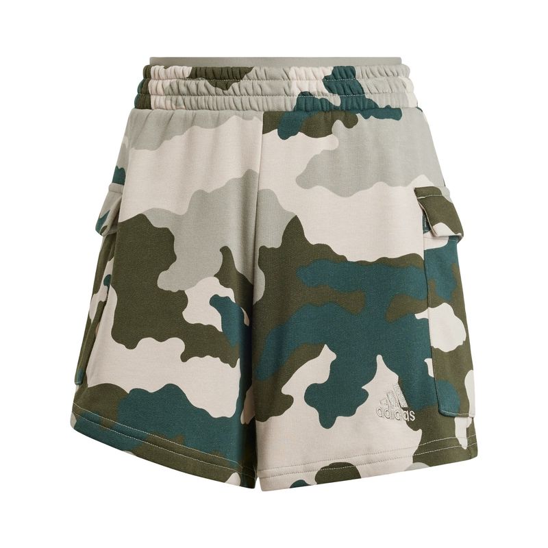 ADIDAS - Shorts Cargo Essentials 3 Tiras Estampado de Camuflaje