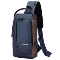 Bolso De Pecho Antirrobo Para Hombre y Mujer Bandolera De Carga USB