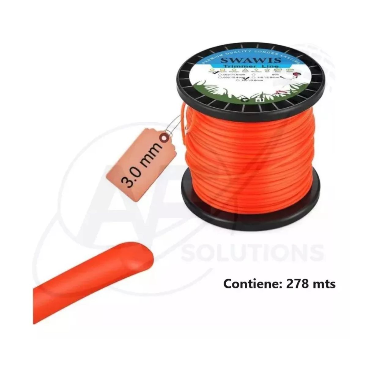 GENERICO - Hilo Nylon Redondo Desbrozadora 30mm 5lbx 278mts