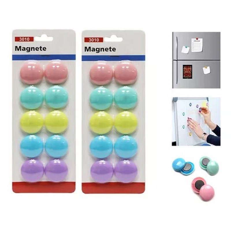 GENERICO - 20 Imanes Para Pizarras Magnéticas Refrigerador 2cm
