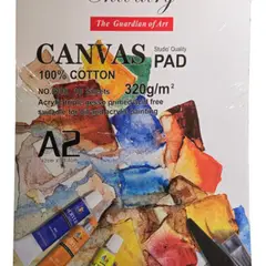 GENERICO - Block Para Dibujo Papel Con Textura Canvas A2 320gr 10 Hojas