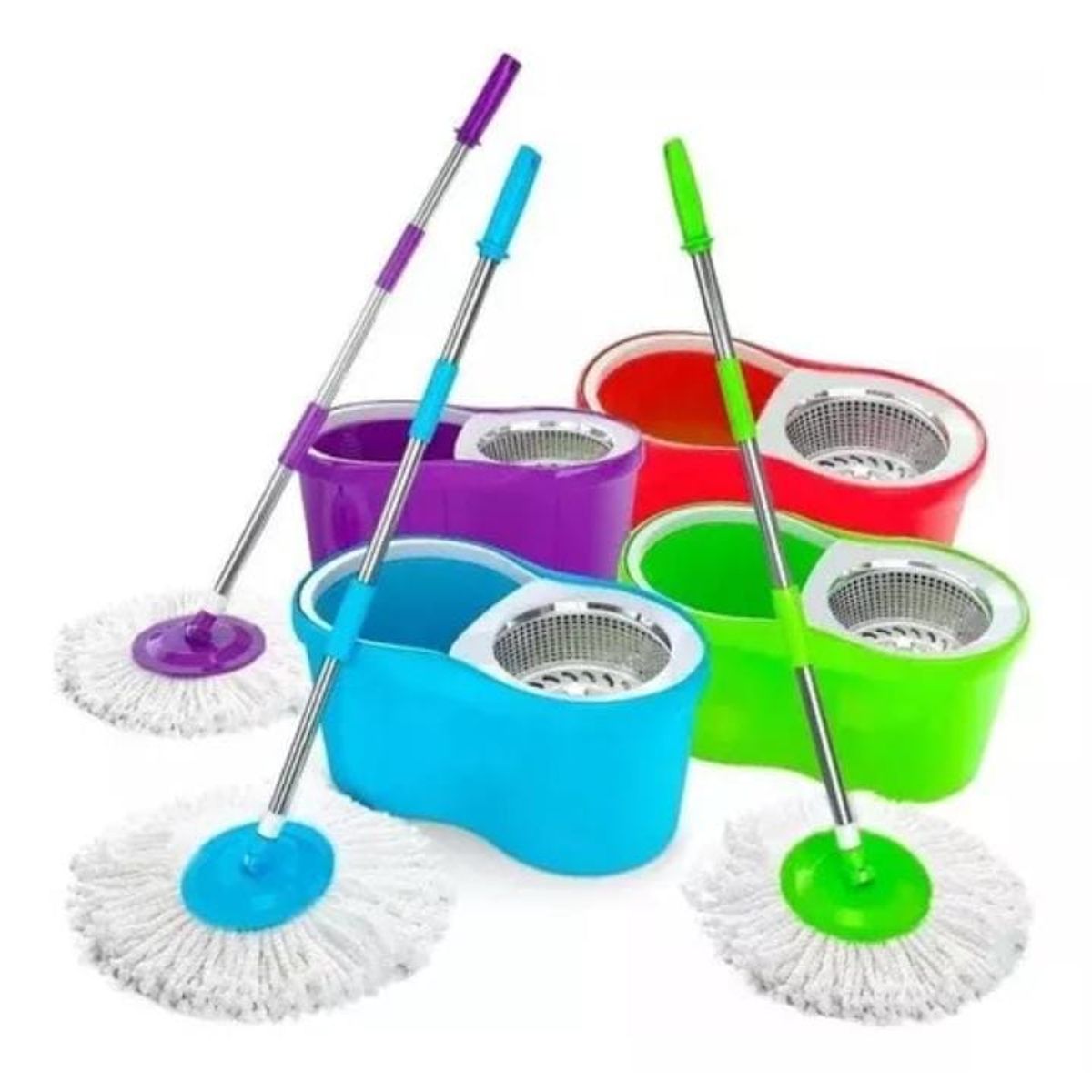 GENERICO - Mopa Trapeador Giratorio 360 Centrifugadora Acero Inox