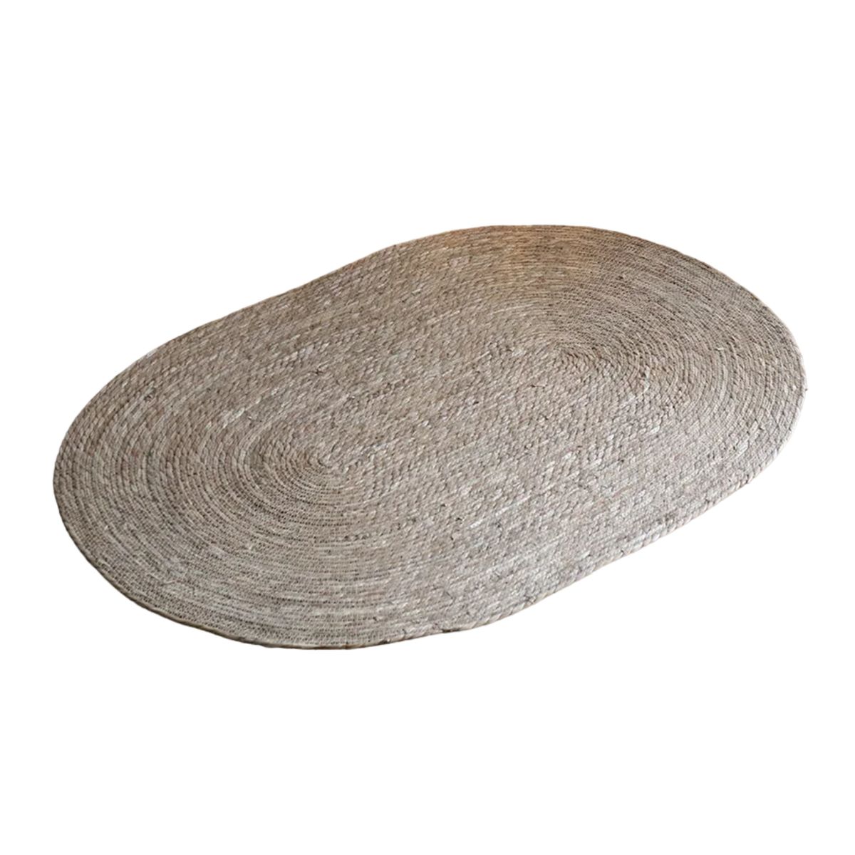 GENERICO - Alfombra De Yute Tradicional Rustica Ovalada Color Natural S